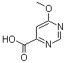 结构式 CAS# 38214-45-8, 6-甲氧基-4-嘧啶羧酸