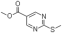 结构式 CAS# 38275-41-1, 2-巯甲基嘧啶-5-羧酸甲酯; 2-甲硫基嘧啶-5-羧酸甲酯