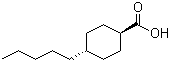 结构式 CAS# 38289-29-1, 反式-4-戊基环己烷甲酸; 反式对戊基环己基甲酸
