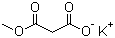 丙二酸单甲酯钾盐分子结构 (CAS 38330-80-2)