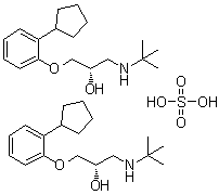 Penbutolol sulfate molecular structure (CAS 38363-32-5)