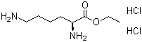 structure of CAS# 3844-53-9, Ethyl 2,6-diaminohexanoate dihydrochloride;L-Lysine ethyl ester dihydrochloride