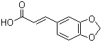 结构式 CAS# 38489-76-8, (2E)-3-(1,3-苯并二氧杂环戊-5-基)-2-丙烯酸