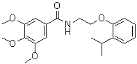 3,4,5-三甲氧基-N-[2-[2-(1-甲基乙基)苯氧基]乙基]苯甲酰胺分子结构 (CAS 385382-71-8)