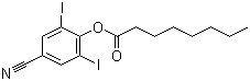 结构式 CAS# 3861-47-0, 辛酰碘苯腈; 3,5-二碘-4-辛酰氧苯腈; 4-氰基-2,6-二碘苯基辛酸酯