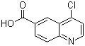 4-氯喹啉-6-羧酸分子结构 (CAS 386207-77-8)