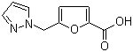 structure of CAS# 386736-99-8, 5-(1H-Pyrazol-1-ylmethyl)-2-furoic acid;5-Pyrazol-1-ylmethyl-furan-2-carboxylic acid