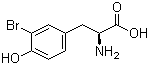 3-溴-L-酪氨酸分子结构 (CAS 38739-13-8)
