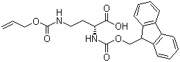 结构式 CAS# 387824-78-4, N-芴甲氧羰基-N'-烯丙氧基羰基-D-2,4-二氨基丁酸