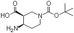 (3S,4R)-4-Amino-1,3-piperidinedicarboxylic acid 1-(1,1-dimethylethyl) ester molecular structure (CAS 388108-90-5)