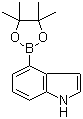 structure of CAS# 388116-27-6, Indole-4-boronic acid pinacol ester;4-(4,4,5,5-Tetramethyl-1,3,2-dioxaborolan-2-yl)-1H-indole