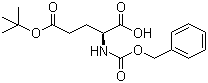 结构式 CAS# 3886-08-6, N-苄氧羰基-L-谷氨酸 5-叔丁酯
