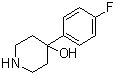 structure of CAS# 3888-65-1, 4-(4-Fluorophenyl)-4-piperidinol;4-(p-Fluorophenyl)-4-piperidinol; 4-Hydroxy-4-(4-fluorophenyl)piperidine; NSC 90449