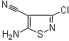 5-氨基-3-氯异噻唑-4-甲腈分子结构 (CAS 3889-68-7)