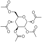 structure of CAS# 3891-59-6, alpha-D-Glucose pentaacetate;D-Glucose 2,3,4,5,6-pentaacetate