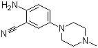 2-Amino-5-(4-methyl-1-piperazinyl)benzonitrile molecular structure (CAS 38943-98-5)