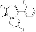 氟地西泮分子结构 (CAS 3900-31-0)