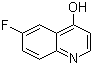 结构式 CAS# 391-78-6, 6-氟-4-喹啉醇
