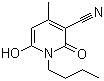 N-丁基-3-氰基-4-甲基-6-羟基-2-吡啶酮分子结构 (CAS 39108-47-9)