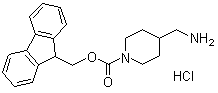 4-(Aminomethyl)-1-piperidinecarboxylic acid 9H-fluoren-9-ylmethyl ester hydrochloride molecular structure (CAS 391248-14-9)