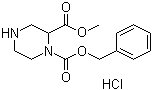 structure of CAS# 392332-17-1, Methyl 1-carbobenzoxy-2-piperazinecarboxylate monohydrochloride
