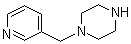1-(3-吡啶基甲基)哌嗪分子结构 (CAS 39244-80-9)