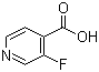 结构式 CAS# 393-53-3, 3-氟异烟酸; 3-氟吡啶-4-甲酸