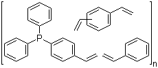 Diphenyl(4-vinylphenyl)phosphine-divinylbenzene-styrene copolymer molecular structure (CAS 39319-11-4)