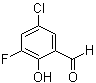 5-氯-3-氟-2-羟基苯甲醛分子结构 (CAS 394-96-7)