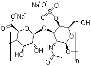 硫酸软骨素钠分子结构 (CAS 39455-18-0)