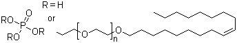油醇聚氧乙烯醚磷酸酯分子结构 (CAS 39464-69-2)