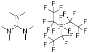 N-[Bis(dimethylamino)methylene]-N-methylmethanaminium trifluorotris(pentafluoroethyl)phosphate molecular structure (CAS 394692-93-4)