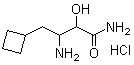 beta-Amino-alpha-hydroxycyclobutanebutanamide hydrochloride molecular structure (CAS 394735-23-0)