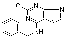 structure of CAS# 39639-47-9, 6-Benzylamino-2-chloropurine;2-Chloro-N-(phenylmethyl)-1H-purin-6-amine