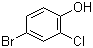 structure of CAS# 3964-56-5, 4-Bromo-2-chlorophenol