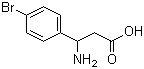 structure of CAS# 39773-47-2, DL-3-Amino-3-(4-bromophenyl)propionic acid ;(RS)-beta-Amino-beta-(4-bromophenyl)propionic acid