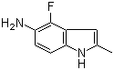 5-氨基-4-氟-2-甲基吲哚分子结构 (CAS 398487-76-8)