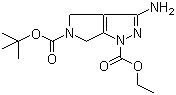 Ethyl 5-(tert-butoxycarbonyl)-3-amino-4,6-dihydropyrrolo[3,4-c]pyrazole-1-carboxylate molecular structure (CAS 398495-65-3)