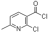 structure of CAS# 39853-81-1, 2-Chloro-6-methyl-3-pyridinecarbonyl chloride;2-Chloro-6-methylnicotinoyl chloride