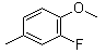 2-氟-4-甲基苯甲醚分子结构 (CAS 399-55-3)