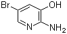2-氨基-3-羟基-5-溴吡啶分子结构 (CAS 39903-01-0)