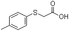 结构式 CAS# 3996-29-0, 4-甲基苯硫基乙酸; 对甲基苯硫基乙酸