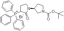 结构式 CAS# 400045-51-4, [(3'S)-1'-叔丁氧羰基-2-氧代[1,3'-联吡咯烷]-3-基]三苯基溴化鏻