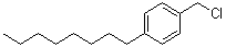structure of CAS# 40016-26-0, 4-Octylbenzyl chloride;p-Octylbenzyl chloride