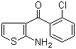 2-Amino-3-(2-chlorobenzoyl)thiophene molecular structure (CAS 40017-58-1)