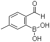 2-醛基-5-甲基苯硼酸分子结构 (CAS 40138-17-8)