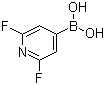 2,6-二氟吡啶-4-硼酸分子结构 (CAS 401816-16-8)