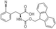 2-Cyano-N-[(9H-fluoren-9-ylmethoxy)carbonyl]-L-phenylalanine molecular structure (CAS 401933-16-2)