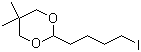 2-(4-碘丁基)-5,5-二甲基-1,3-二噁烷分子结构 (CAS 402480-06-2)