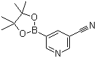 structure of CAS# 402718-29-0, 3-Cyanopyridine-5-boronic acid pinacol ester;Nicotinonitrile-5-boronic acid pinacol ester; 5-(4,4,5,5-tetramethyl-1,3,2-dioxaborolan-2-yl)nicotinonitrile; 5-(4,4,5,5-tetramethyl-1,3,2-dioxaborolan-2-yl)pyridine-3-carbonitrile
